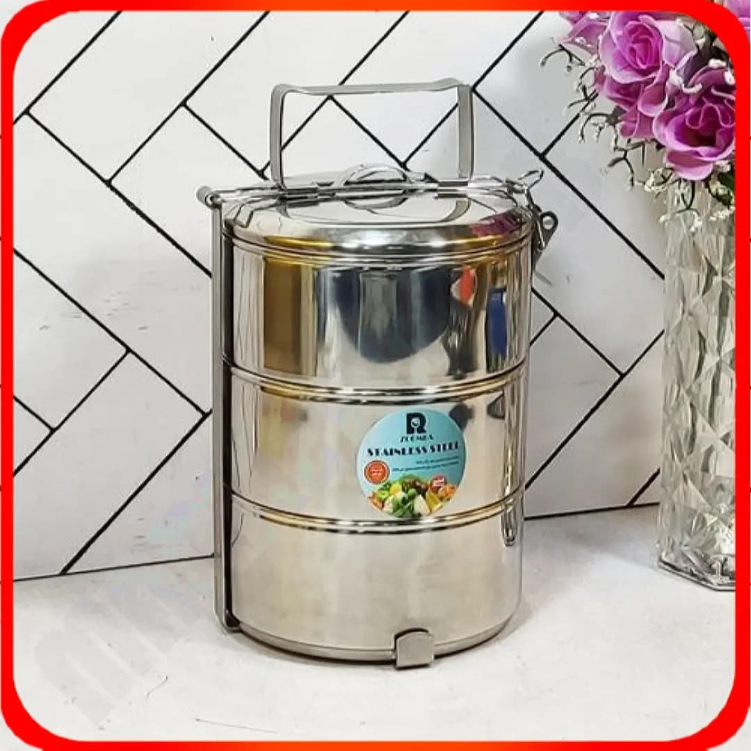 ظرف غذای 3 طبقه استیل B7061 زومبا