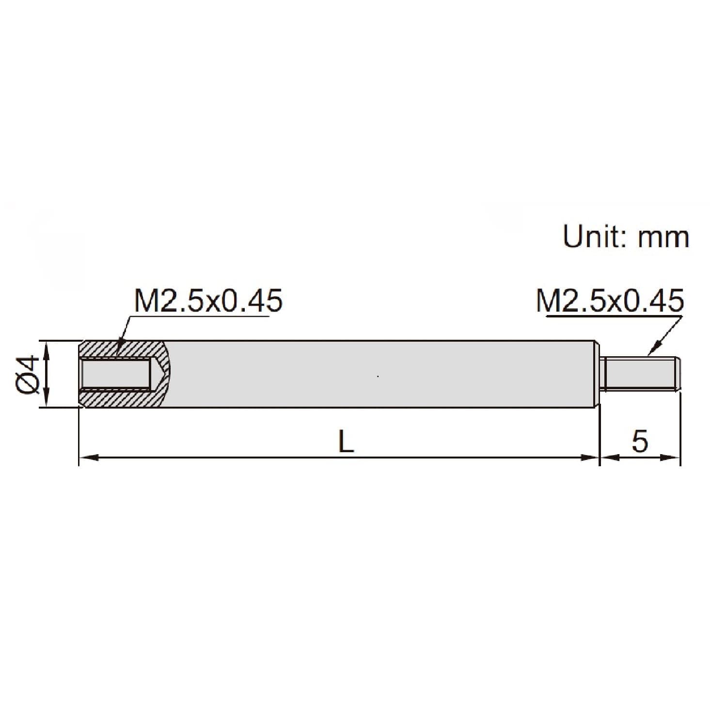 میله رابط ساعت 25 میلیمتر اندیکاتور اینسایز (Insize) مدل 2004-6282 — تصویر ۲