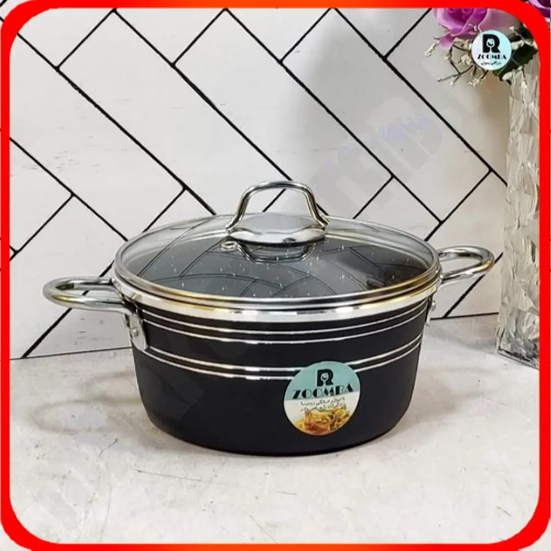 قابلمه تک سایز 18 دسته کرم درب پیرکس زومبا