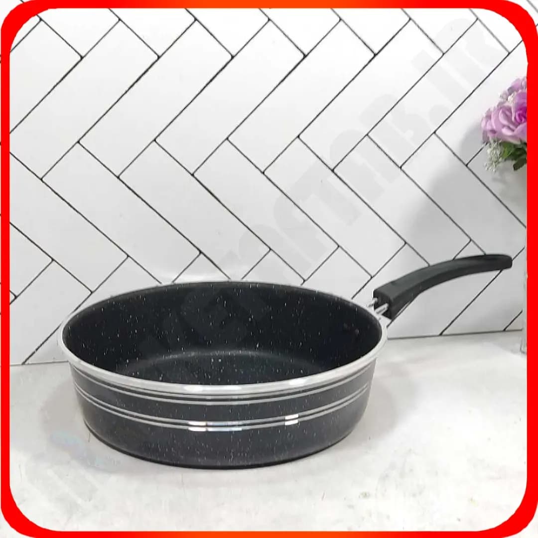 تابه تک دسته مشکی گرانیت سایز 28 دسته پلاستیک زومبا