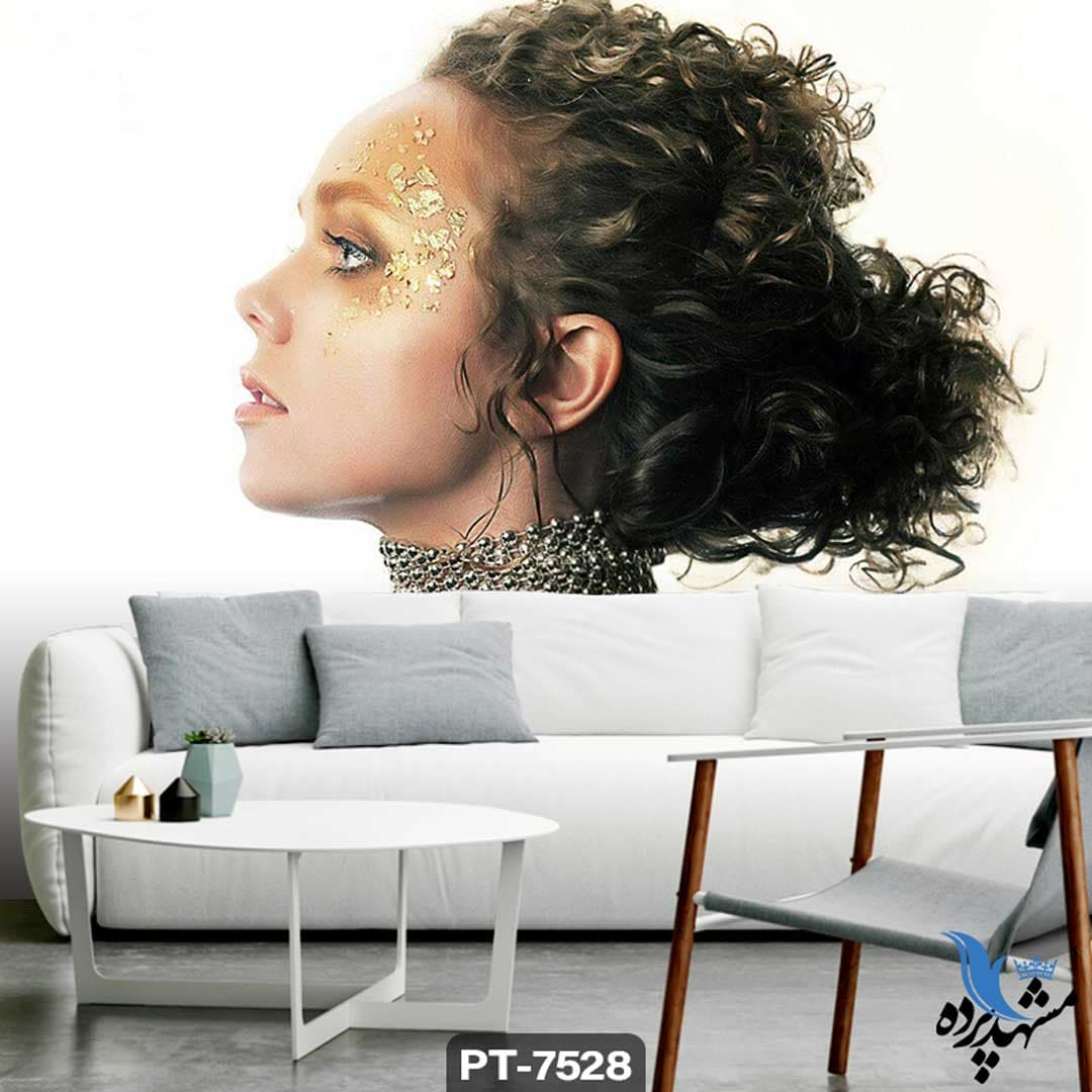 پوستر دیواری طرح نیمرخ چهره زن کد PT-7528