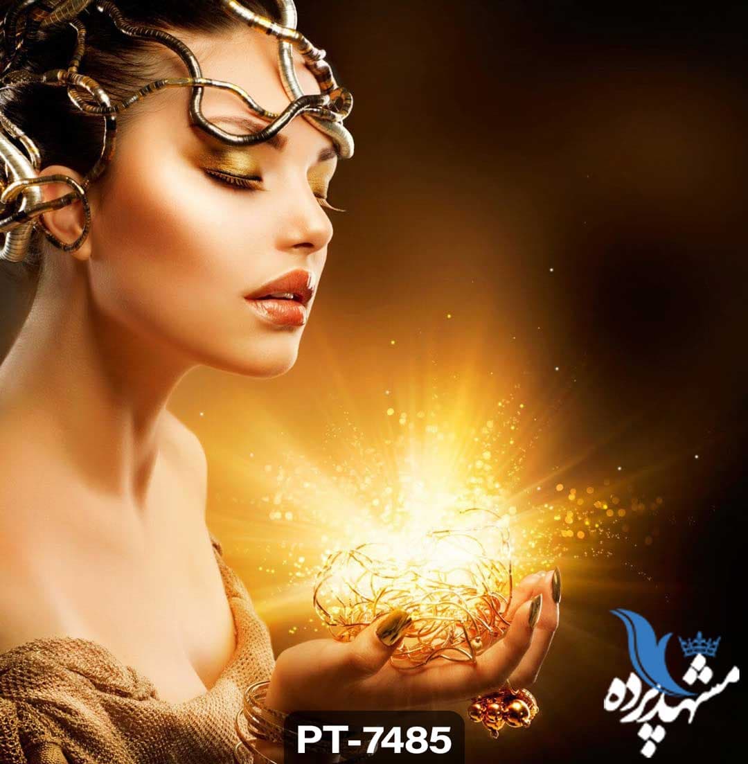 پوستر دیواری طرح چهره زن آرایش کرده کد PT7485 — تصویر ۲