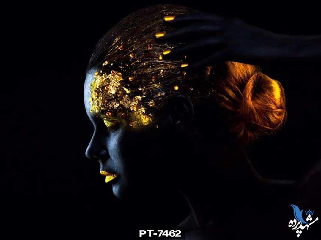 پوستر دیواری طرح چهره نیمرخ زن سیاهپوست کد PT7462 — تصویر ۲
