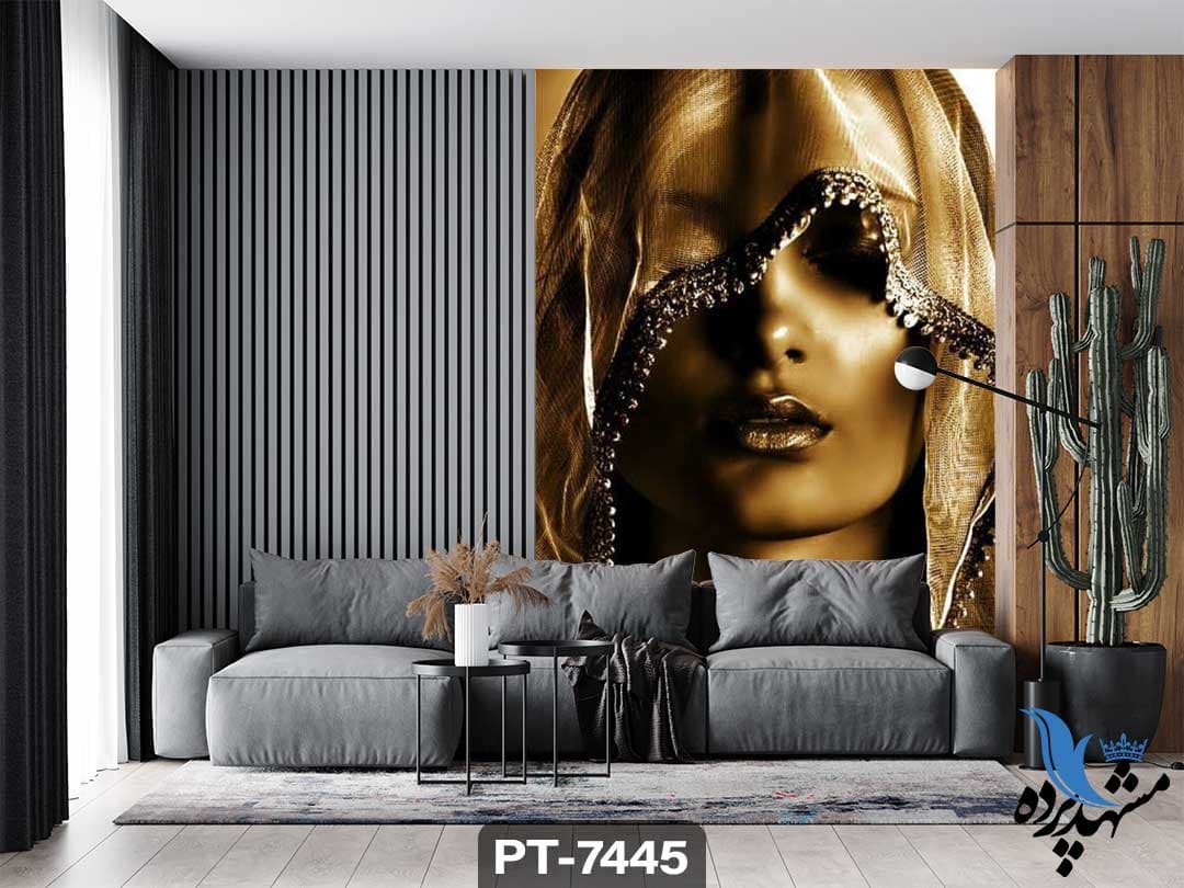 پوستر دیواری طرح چهره برنزه کد PT7445