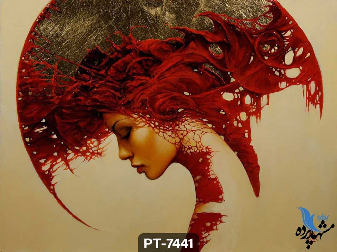 پوستر دیواری طرح چهره نیمرخ زن کد PT7441 — تصویر ۲