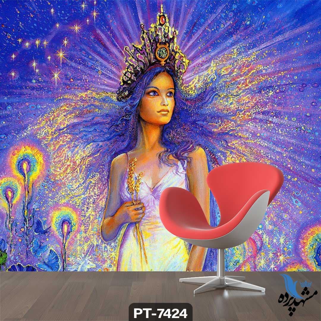 پوستر دیواری طرح نقاشی چهره ملکه کد PT7424