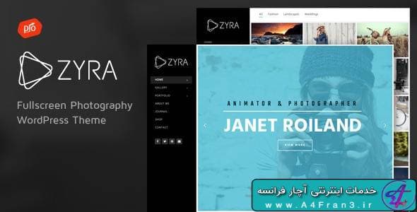 دانلود قالب وردپرس عکاسی Zyra