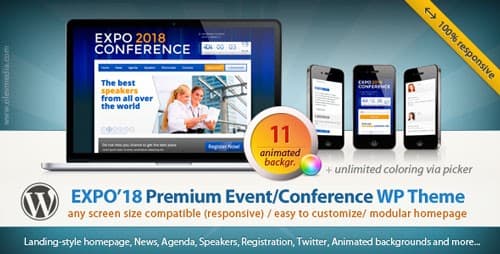 دانلود قالب وردپرس کنفرانس و رویداد Expo18