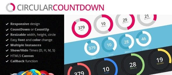 دانلود اسکریپت جی کوئری شمارشگر معکوس دایره ای CodeGrape – Circular Countdown jQuery Plugin | JavaScript