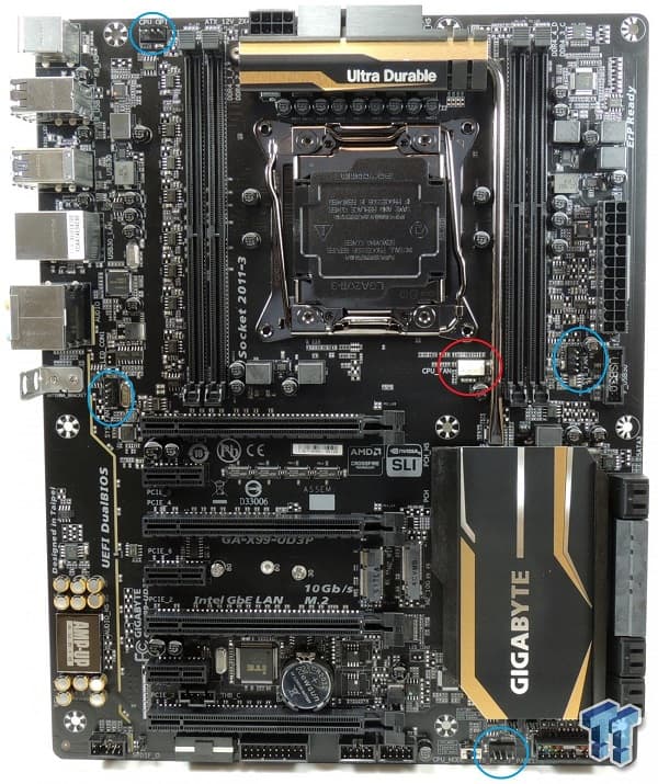 باندل مادربرد گیگابایت استوک Bundell Gigabyte MB X99-UD3P+ intel i7 — تصویر ۵