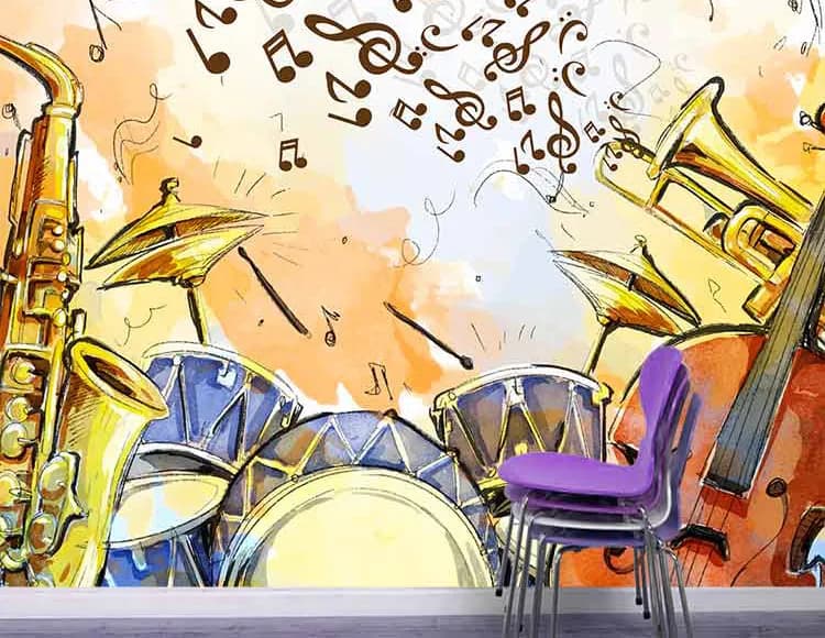 پوستر دیواری موزیک طرح جاز jazz — تصویر ۲