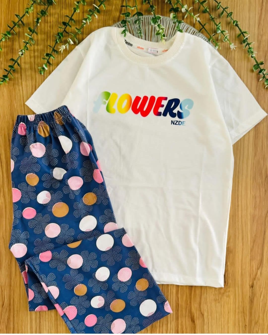تیشرت و شلوار دخترانه FLOWERS — تصویر ۳