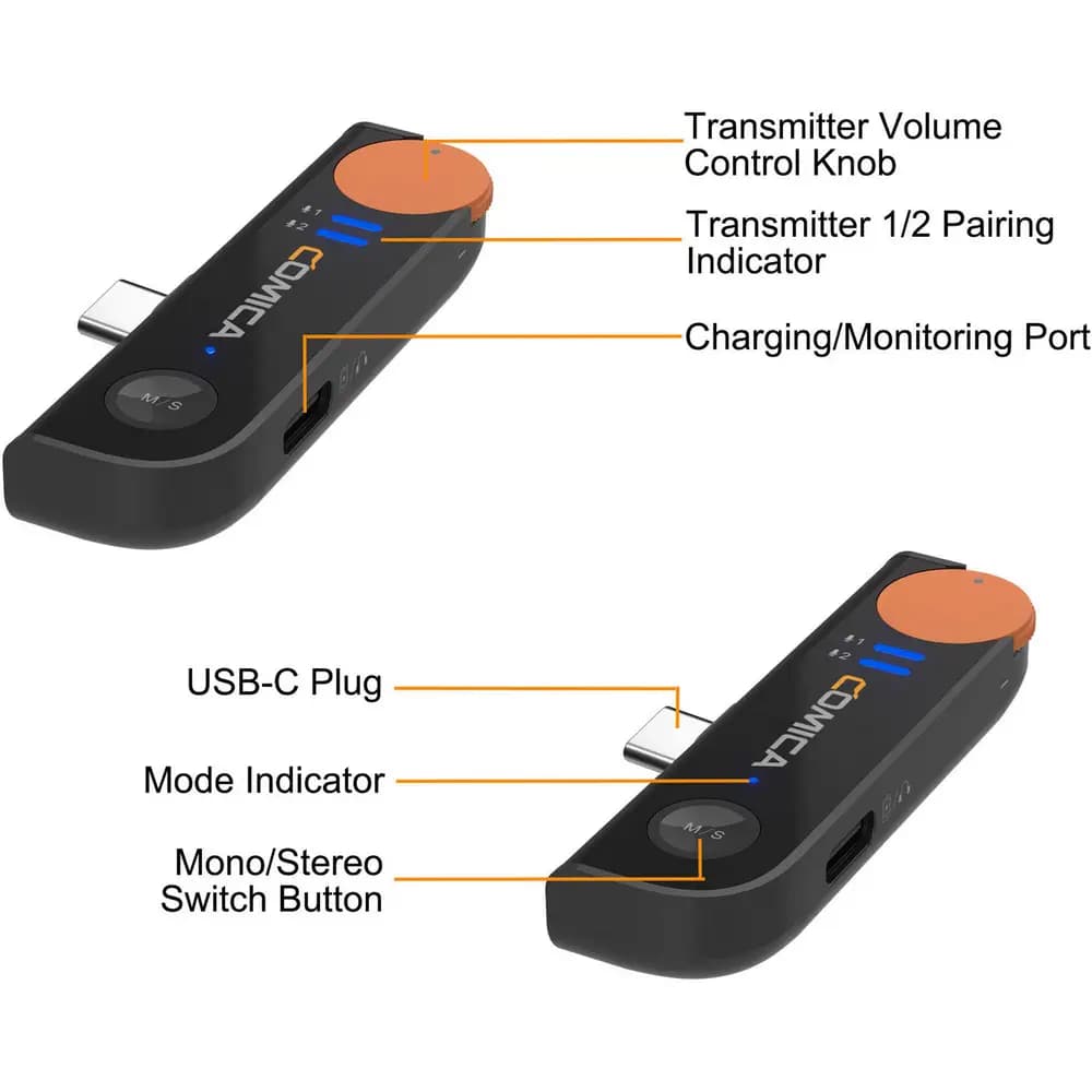 میکروفون بی سیم تایپ سی کامیکا COMICA Vimo S-UC — تصویر ۵