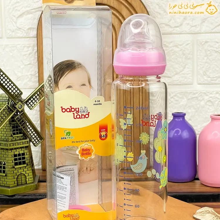 شیشه شیر پیرکس ۲۴۰ میل بی بی لند ارتودنسی 440 — تصویر ۲