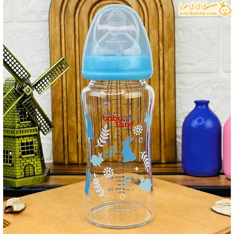شیشه شیر پیرکس دهانه عریض 240 میل بی بی لند463 — تصویر ۲