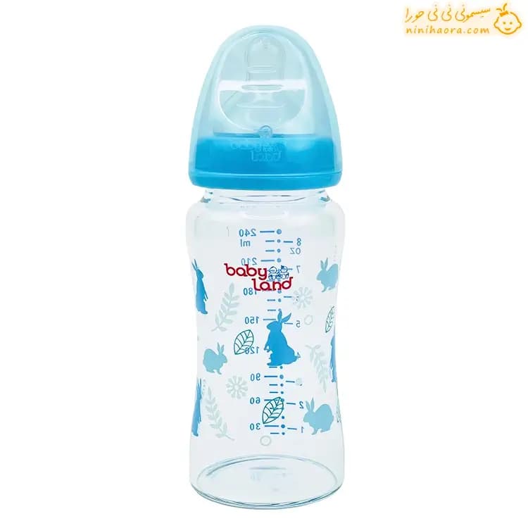 شیشه شیر پیرکس دهانه عریض 240 میل بی بی لند463
