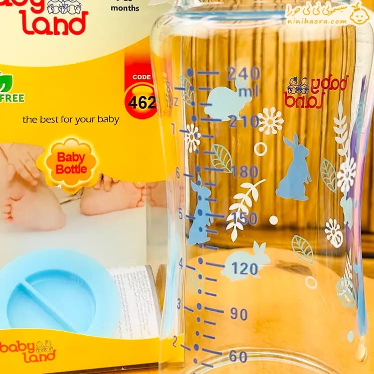 شیشه شیر پیرکس ۲۴۰ میل بی بی لند462 — تصویر ۳