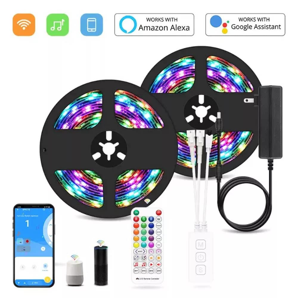 ریسه ال ای دی RGB هوشمند موزیکال مدل سقف ابری طول 10 متر — تصویر ۲