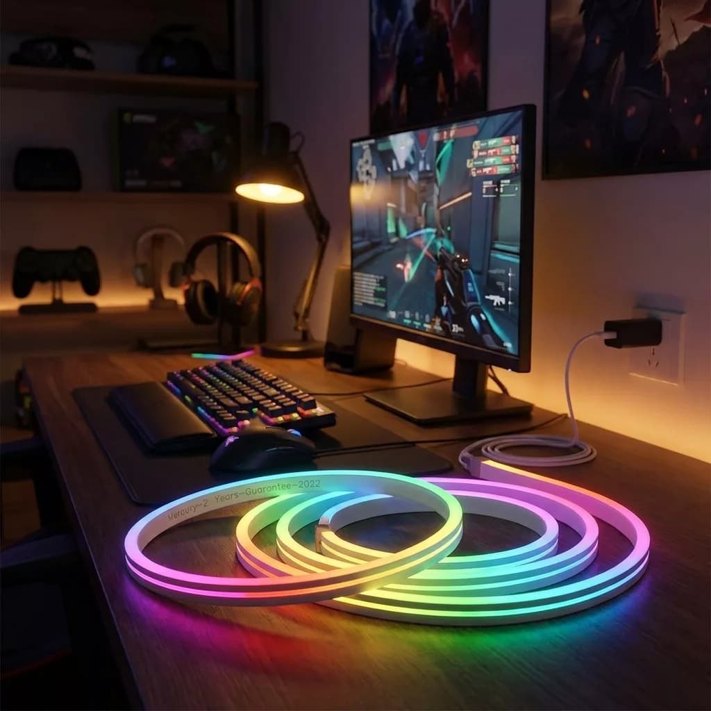 ریسه نئون فلکسی مدل RGB کد 12v طول 1 متر — تصویر ۲