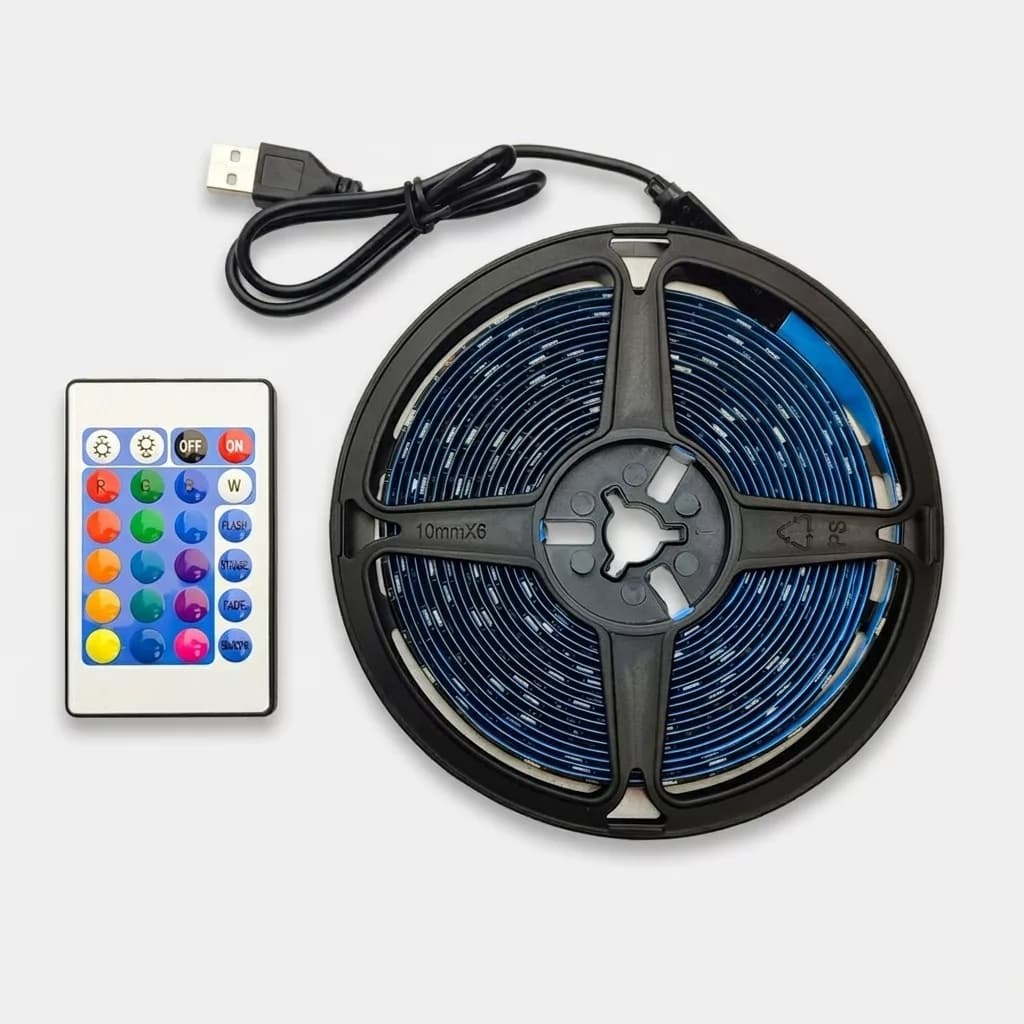 ریسه ال ای دی مدل RGB گیمینگ 4 سیم طرح USB-5v طول 5 متر