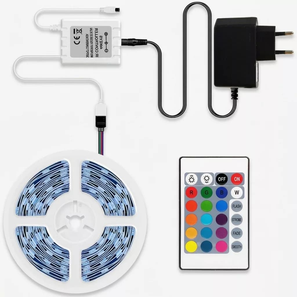 ریسه ال ای دی استریپ مدل RGB 3528 طول 5 متر
