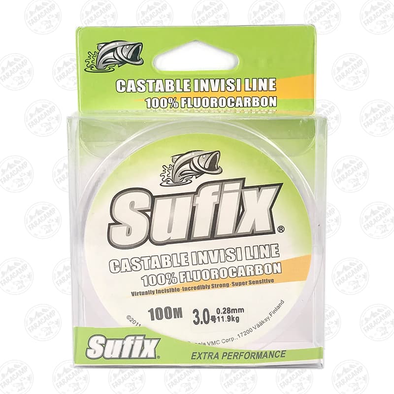 نخ ماهیگیری سافیکس فلورو کربن سایز ۰.۳۲ طول ۱۰۰ متر SUFIX INVISI LINE