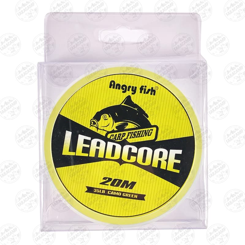 نخ لیدر کپوری ۲۰ متری Angry fish Leadcore 35LB Camo Green