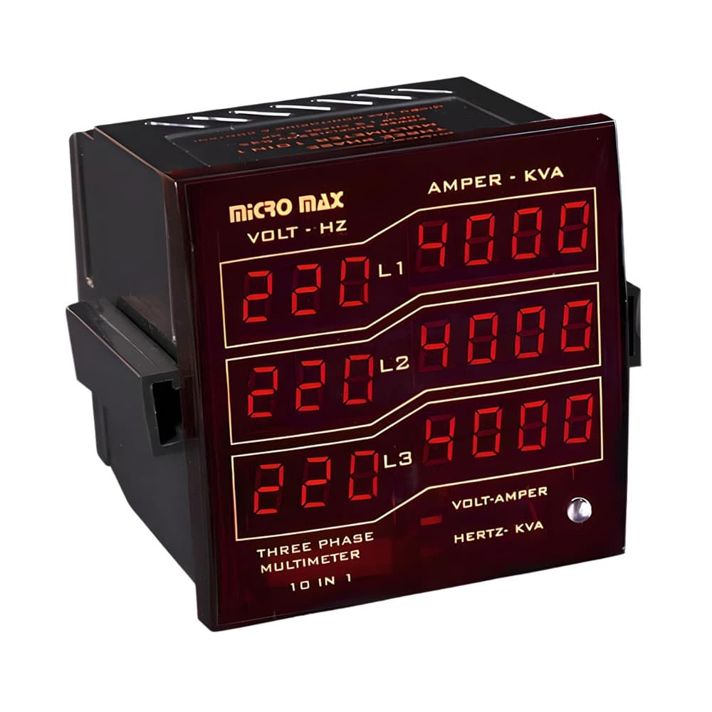 مولتی متر سه فاز مجموعه دیجیتال 96در96 میکرومکس مدل 3PH-MULTIMETER