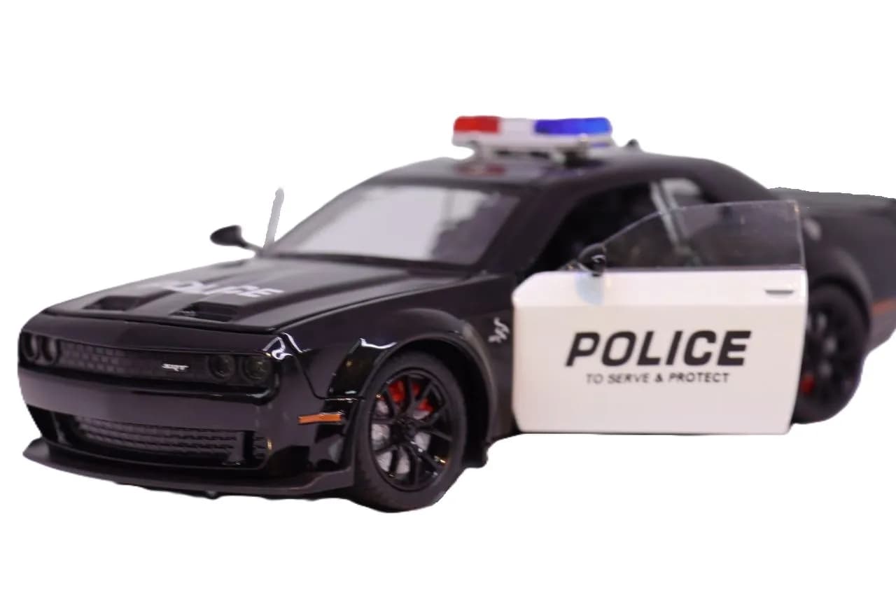 ماشین فلزی دوج چلنجر Hellcat پلیس مشکی مدل 172CZ — تصویر ۲