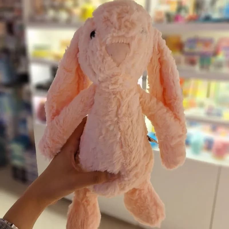 عروسک پولیشی خرگوش جیلی کت صورتی 40 سانت — تصویر ۲