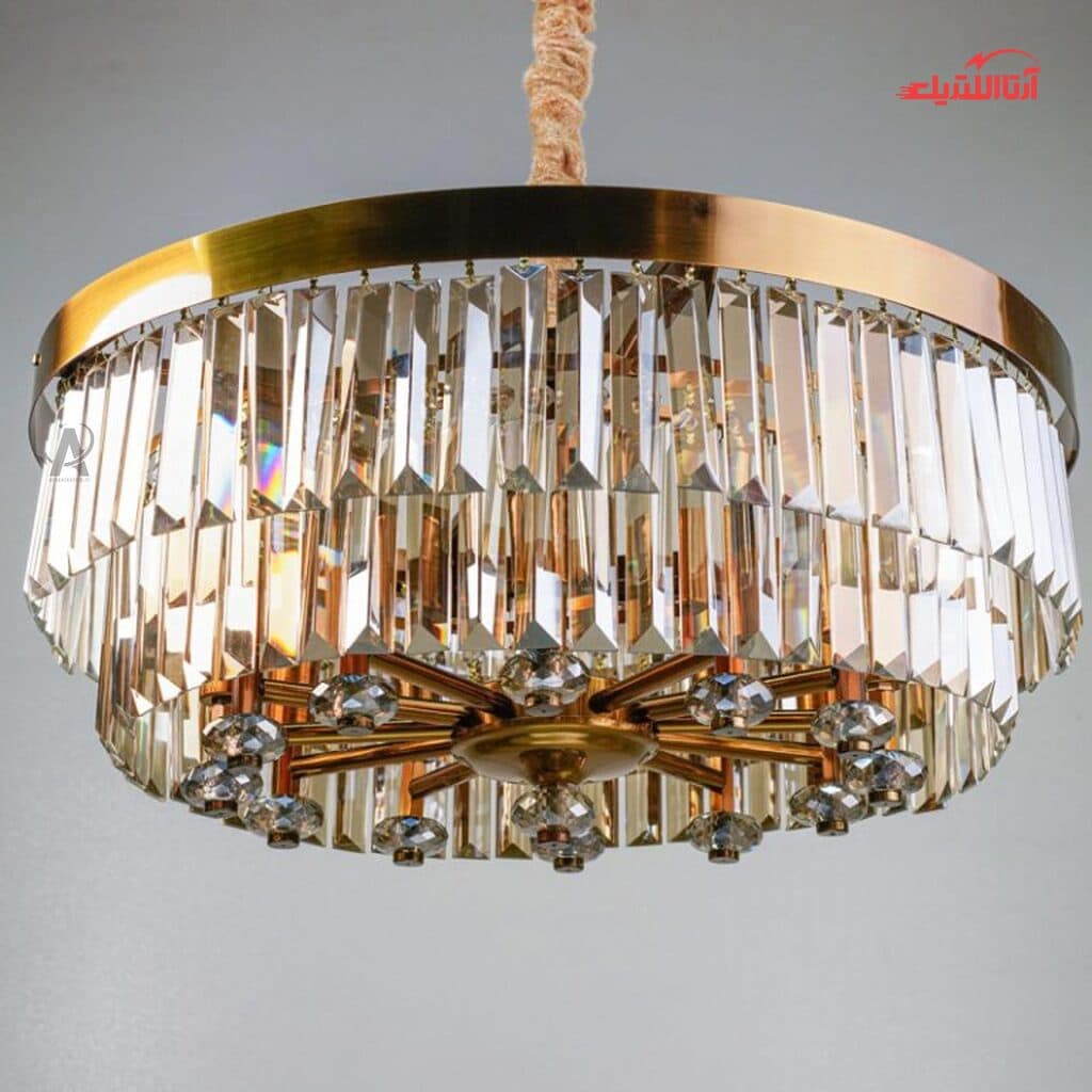 لوستر کریستالی 14 شعله چشمه نور مدل N2674/65 — تصویر ۲