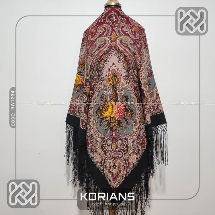 روسری مدل طوفان کد rw4208