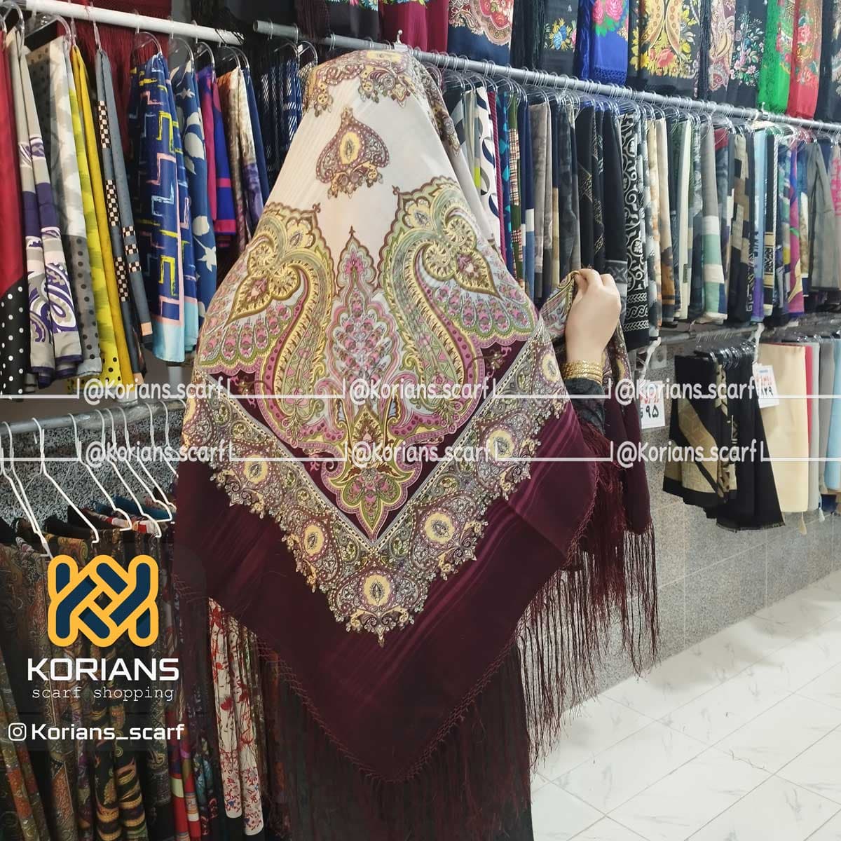 روسری پشمی دلار کد rw8733 — تصویر ۴