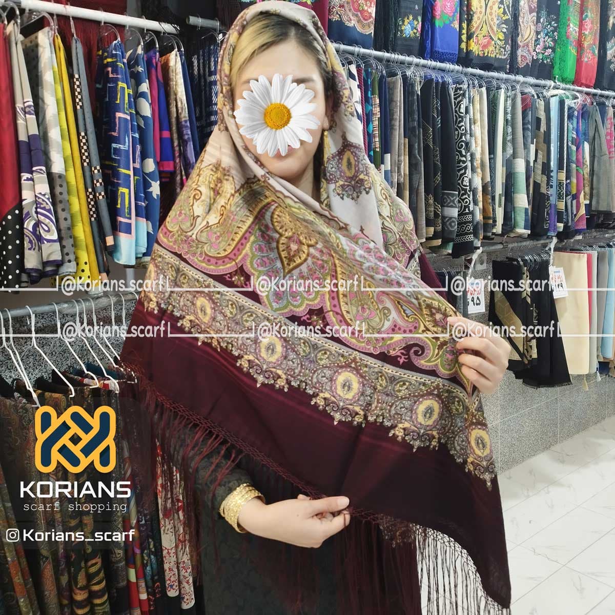 روسری پشمی دلار کد rw8733