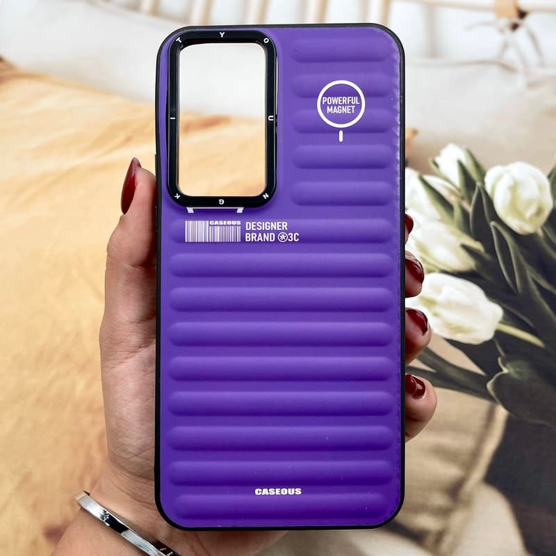 قاب گوشی Galaxy A35 سامسونگ Core Lines طرح یانگ کیت ضد ضربه محافظ لنز برجسته بنفش کد 465948