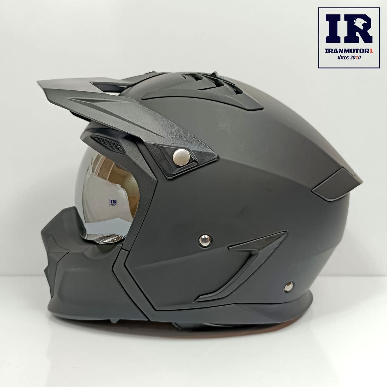 کلاه کاسکت فک جدا شونده راپیدو RAPIDO کد 890 – مشکی مات