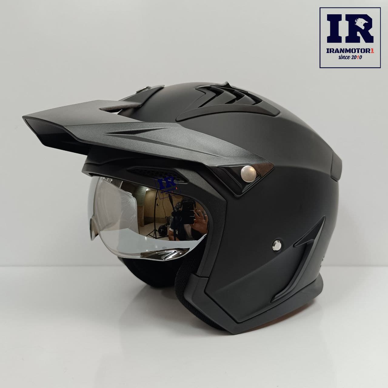 کلاه کاسکت فک جدا شونده راپیدو RAPIDO کد 890 – مشکی مات — تصویر ۳