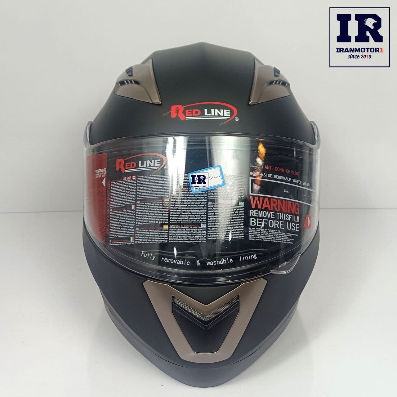 کلاه کاسکت فک متحرک redline ردلاین کد 935 مشکی مات — تصویر ۳