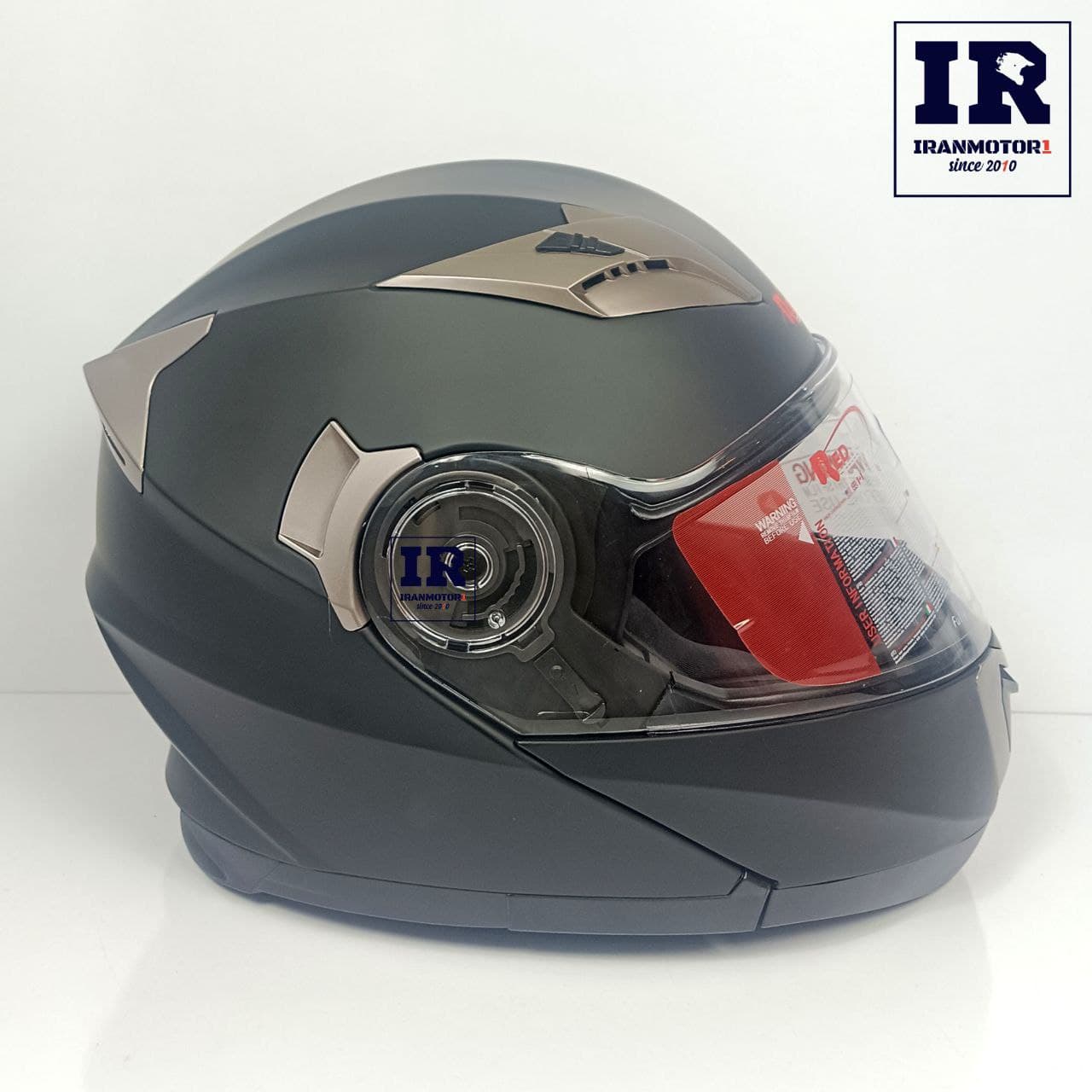 کلاه کاسکت فک متحرک redline ردلاین کد 935 مشکی مات — تصویر ۲