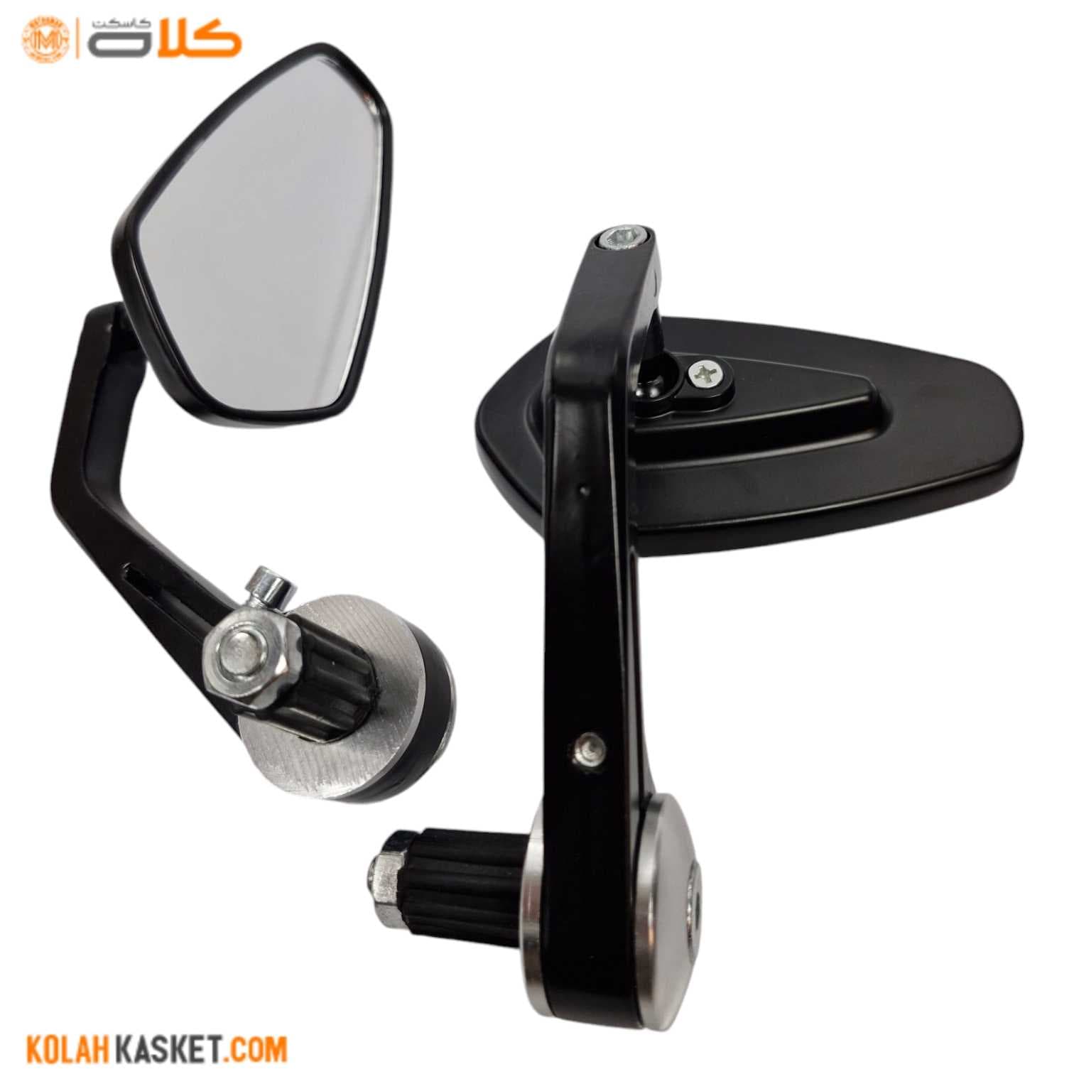 آینه سرفرمان موتور سیکلت فلزی مشکی | کد h56