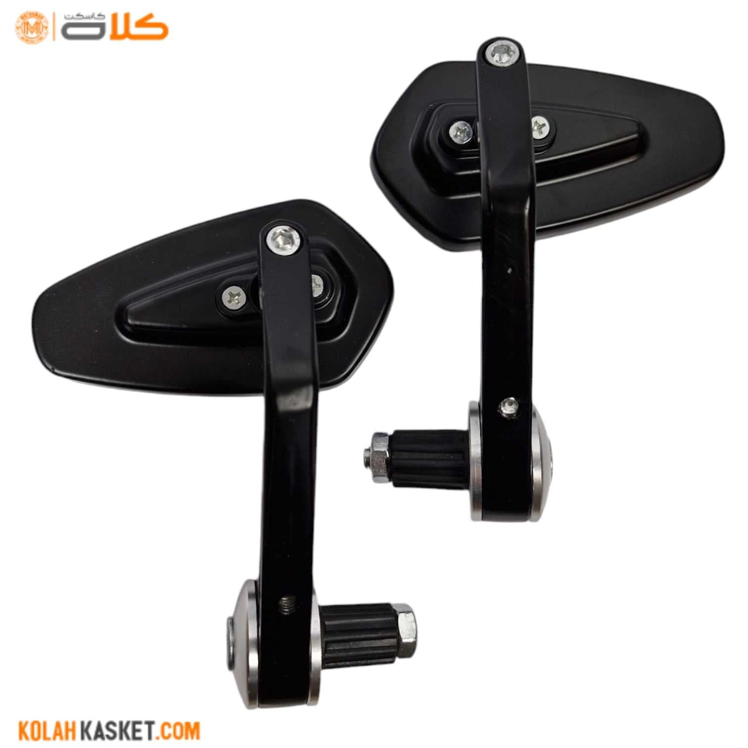 آینه سرفرمان موتور سیکلت فلزی مشکی | کد h56 — تصویر ۲