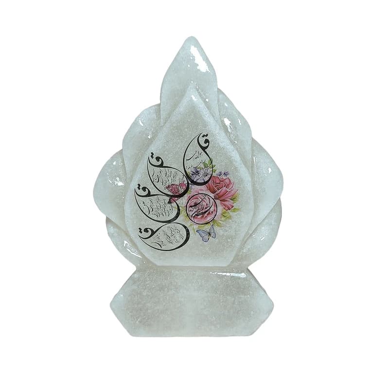 آباژور سنگ نمک مدل اشک لبه هلالی کوچک آیه دار کدB15176