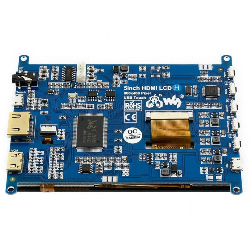 نمایشگر 5 اینچ خازنی برند WaveShare دارای ورودی HDMI — تصویر ۲