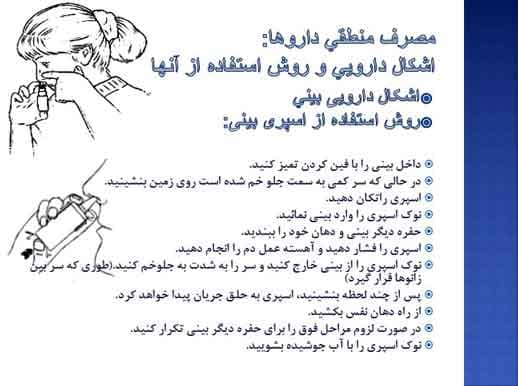 پاورپوینت درباره روش صحیح مصرف انواع دارو — تصویر ۵
