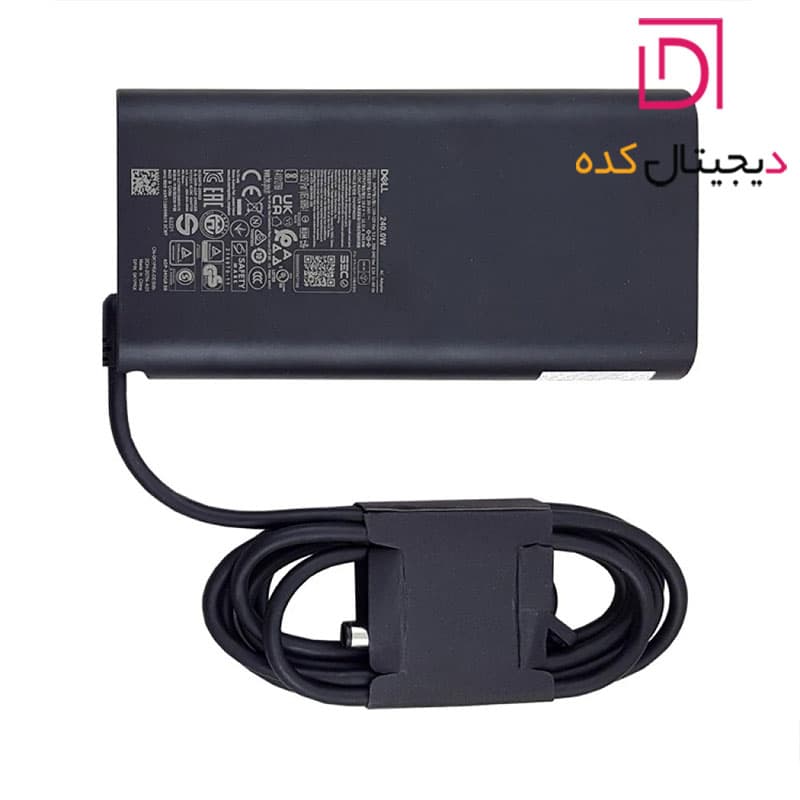 آداپتور لپ تاپ دل 240W | برند Gimo Plus | ولتاژ 19.5V 12.3A | سرفیش سردلی (5.0*7.4 میلی متر) — تصویر ۲