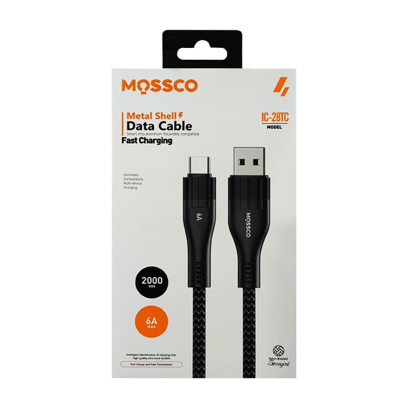 کابل شارژ تایپ سی 2 متری MOSSCO IC-28TC