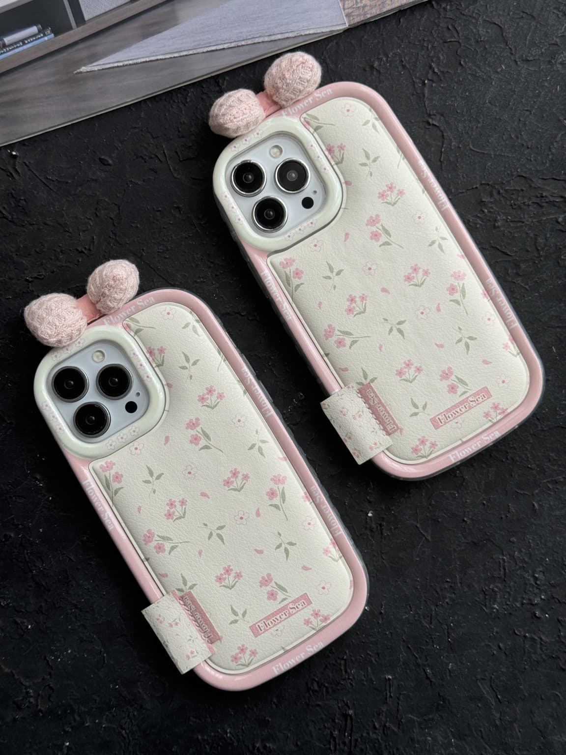 قاب موبایل آیفون گل دریا پاپیون بالشتی — تصویر ۳