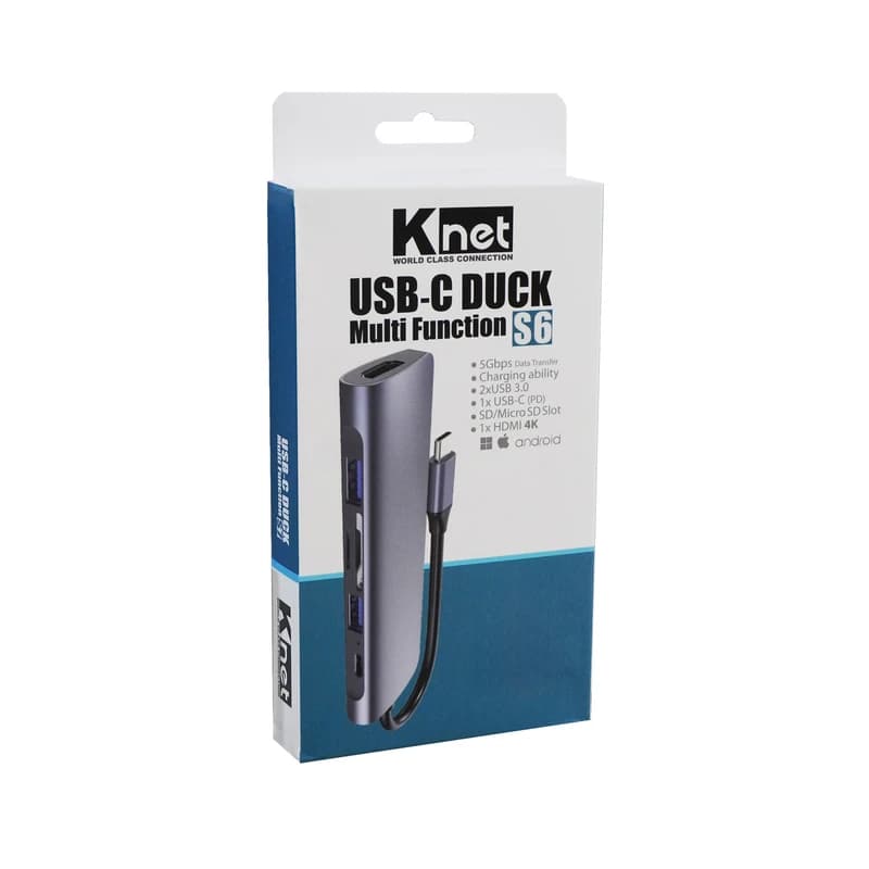 هاب 6 پورت USB-C کی نت مدل s6 — تصویر ۵