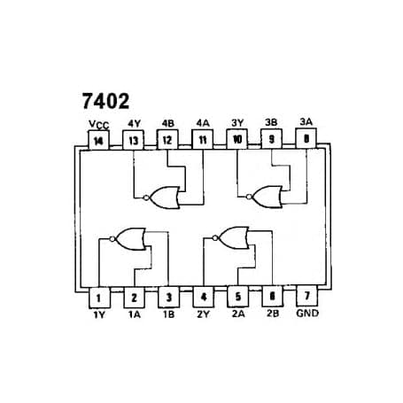 تراشه NOR 2INPUT – 74HC02 پکیج DIP — تصویر ۳