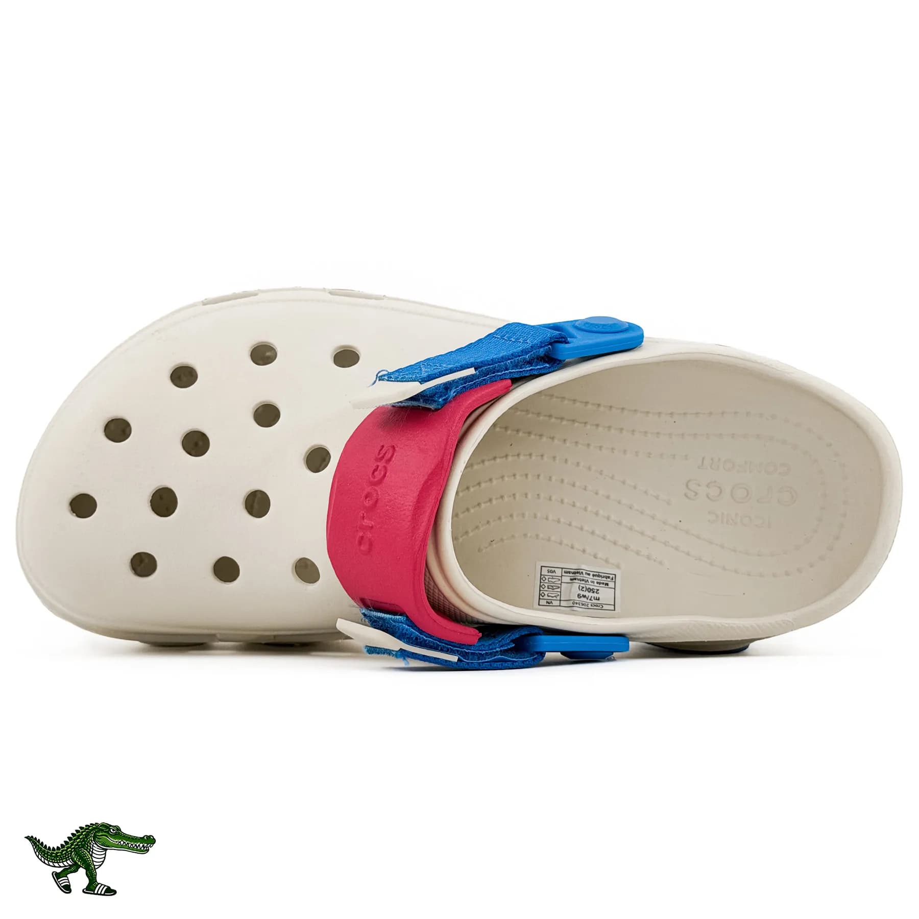 کراکس آل ترین سفید استخوانی قرمز آبی زنانه و مردانه | Crocs All Terrain — تصویر ۴